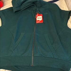 The North Face Dark Teal Sleeveless Zip Hoodie